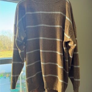a new day Tan and White Knit Sweater
